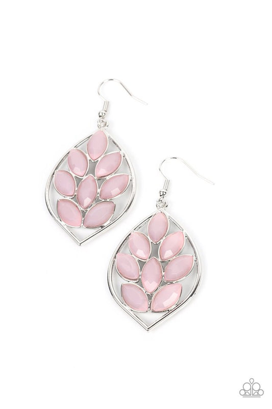 Glacial Glades - Pink - Paparazzi Earring Image