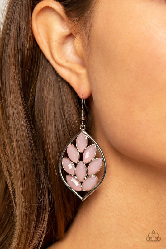 Glacial Glades - Pink - Paparazzi Earring Image