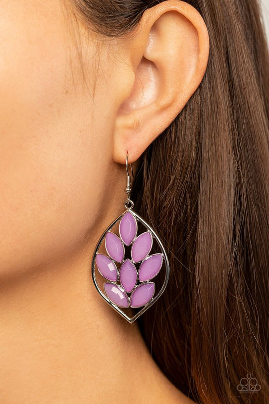 Glacial Glades - Purple - Paparazzi Earring Image