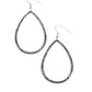 Black Tie Optional - Silver - Paparazzi Earring Image