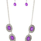 Sunshiny Shimmer - Purple - Paparazzi Necklace Image