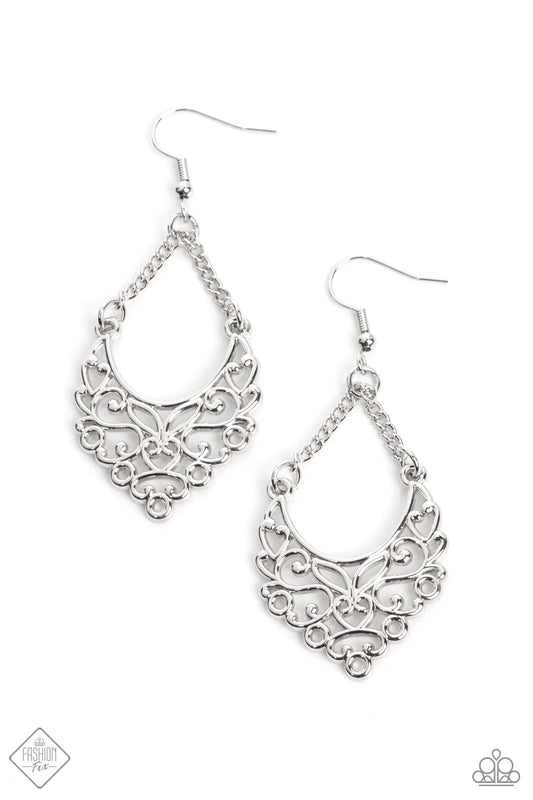 Paparazzi Earring ~ Sentimental Setting - Silver