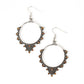 Textured Twinkle - Brown - Paparazzi Earring Image