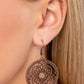 Mandala Meditation - Copper - Paparazzi Earring Image