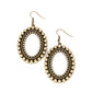 Homestead Hideaway - Brass - Paparazzi Earring Image