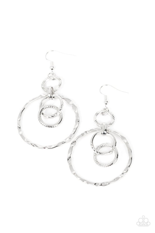 Twisted Temptation - Silver - Paparazzi Earring Image