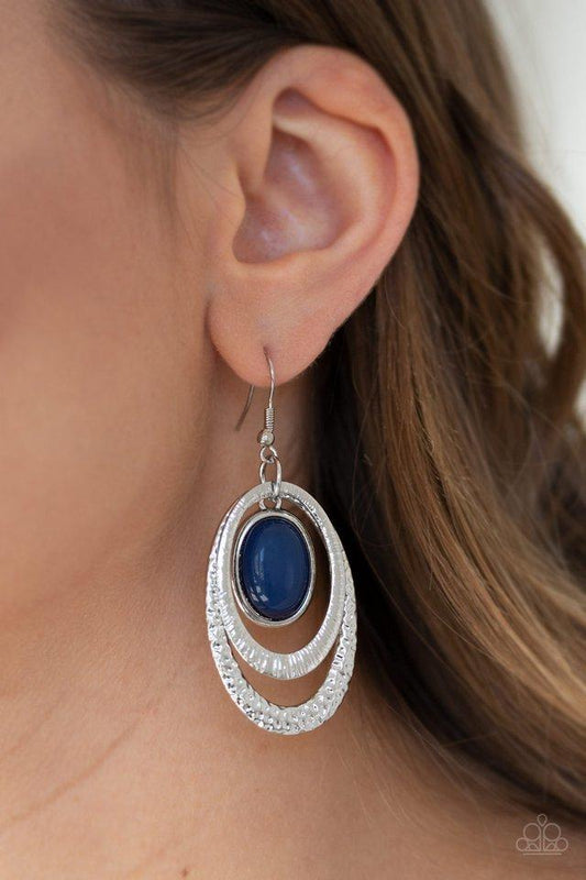 Paparazzi Earring ~ Seaside Spinster - Blue