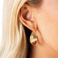 Curvy and Worthy - Gold - Paparazzi Earring Image