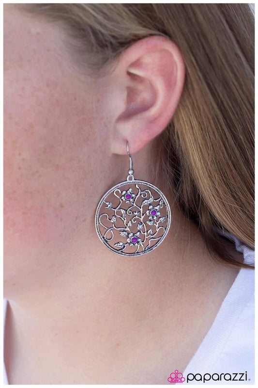 Paparazzi Earring ~ An Enchanted Forest - Purple