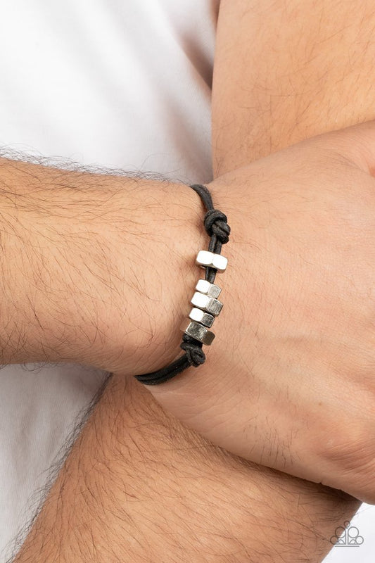 Bolt Out - Black - Paparazzi Bracelet Image