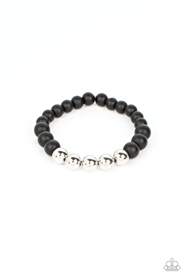 METALHEAD in the Clouds - Black - Paparazzi Bracelet Image