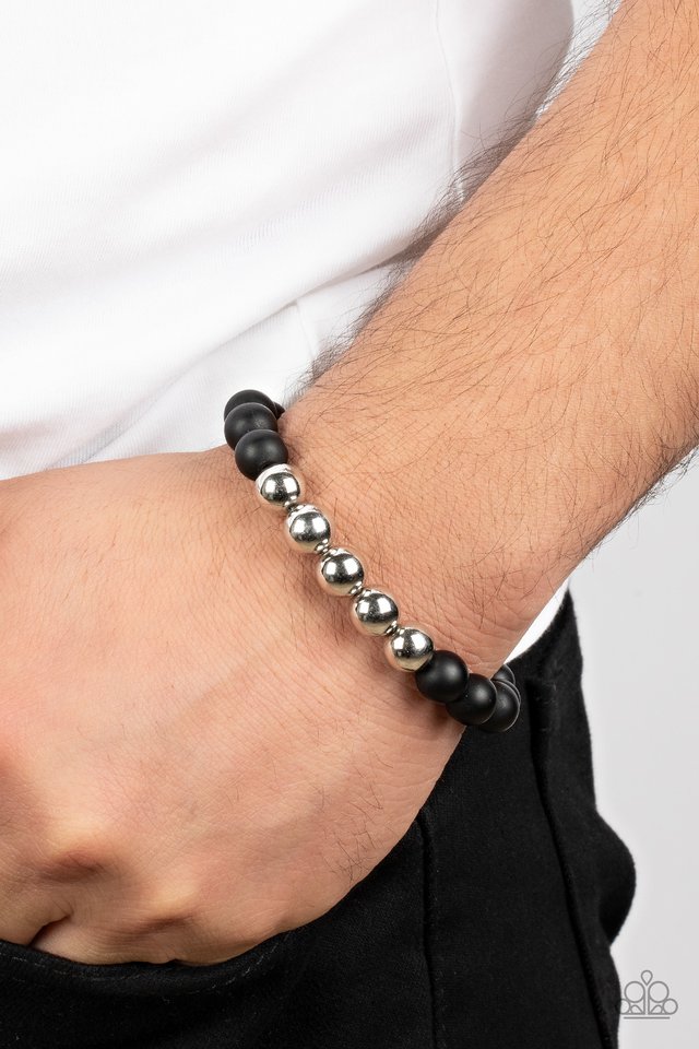 METALHEAD in the Clouds - Black - Paparazzi Bracelet Image