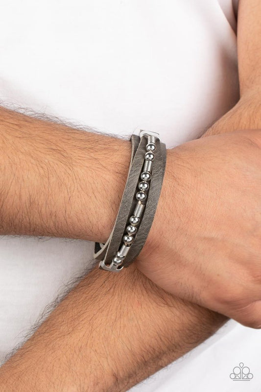 Easy on the Hardware - Silver - Paparazzi Bracelet Image