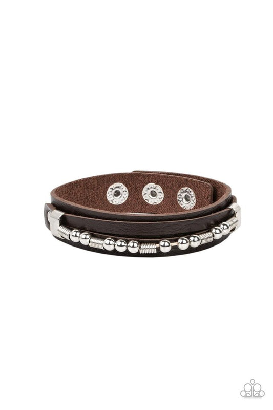 Easy on the Hardware - Brown - Paparazzi Bracelet Image