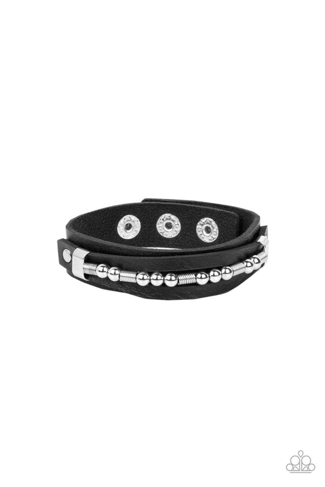 Easy on the Hardware - Black - Paparazzi Bracelet Image