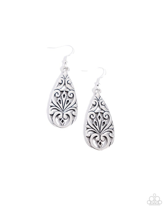 Eastern Elements - Silver - Paparazzi Earring Image