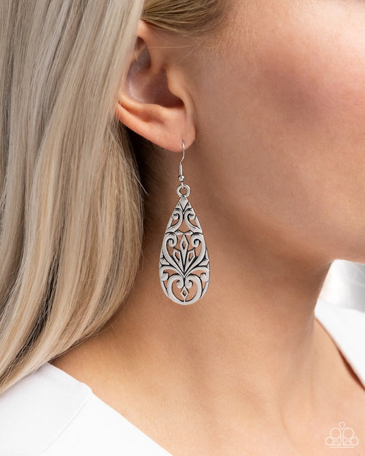 Eastern Elements - Silver - Paparazzi Earring Image