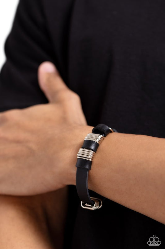 Hardware Hustle - Black - Paparazzi Bracelet Image