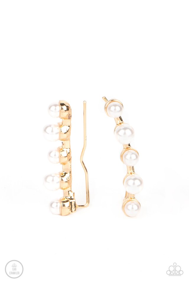 ​Drop-Top Attitude - Gold - Paparazzi Earring Image