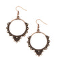 Textured Twinkle - Copper - Paparazzi Earring Image