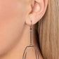 Trapezoidal Transcendence - Black - Paparazzi Earring Image