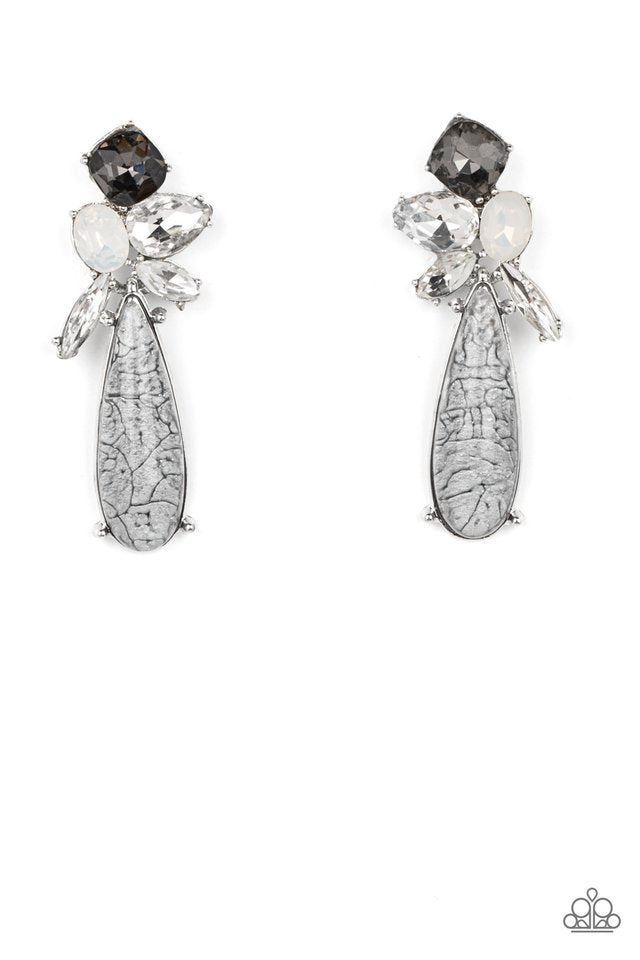 DIY Dazzle - Silver - Paparazzi Earring Image
