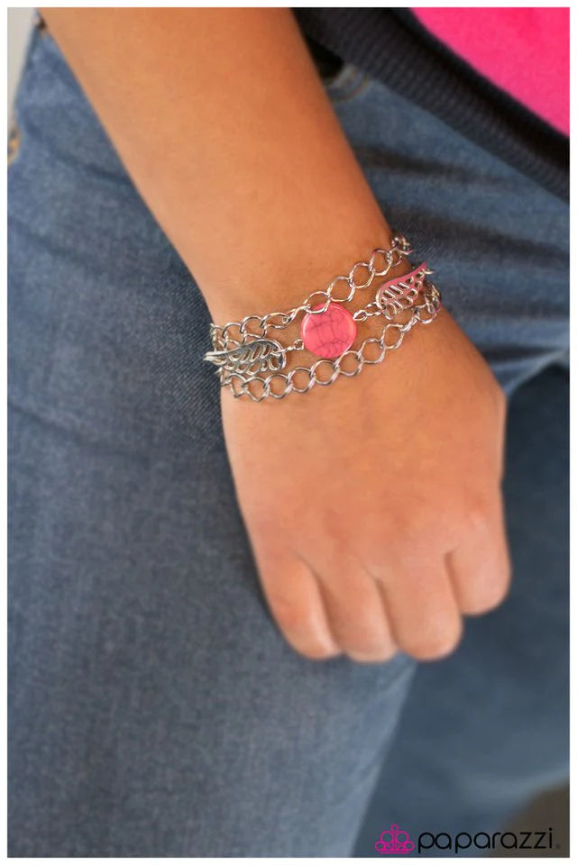 Pulsera Paparazzi ~ Angel of Mine - Rosa