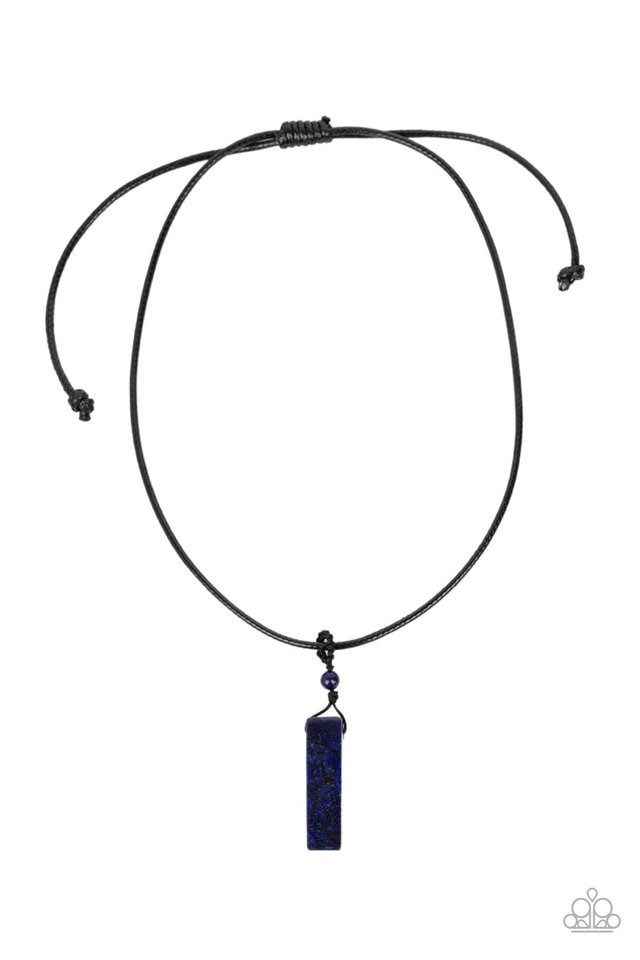 Comes Back ZEN-fold - Blue - Paparazzi Necklace Image