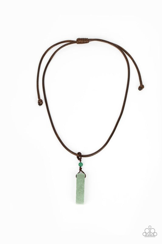 Comes Back ZEN-fold - Green - Paparazzi Necklace Image