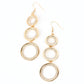 Shimmering in Circles - Gold - Paparazzi Earring Image