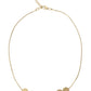 Slimmer Glimmer - Brass - Paparazzi Necklace Image