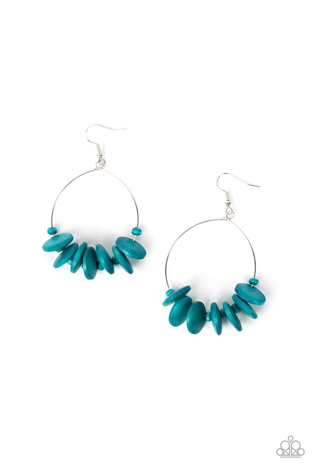 Surf Camp - Blue - Paparazzi Earring Image