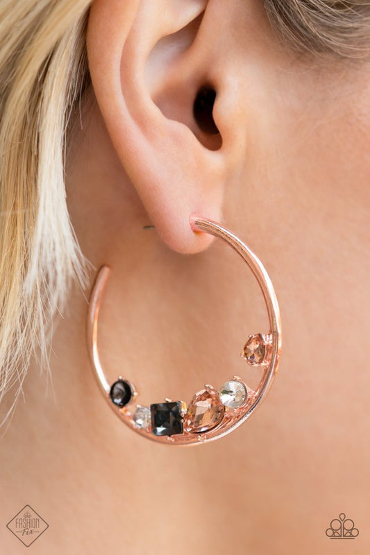 Attractive Allure - Rose Gold - Paparazzi Earring Image