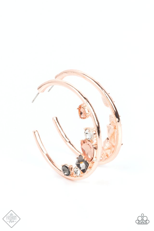 Attractive Allure - Rose Gold - Paparazzi Earring Image