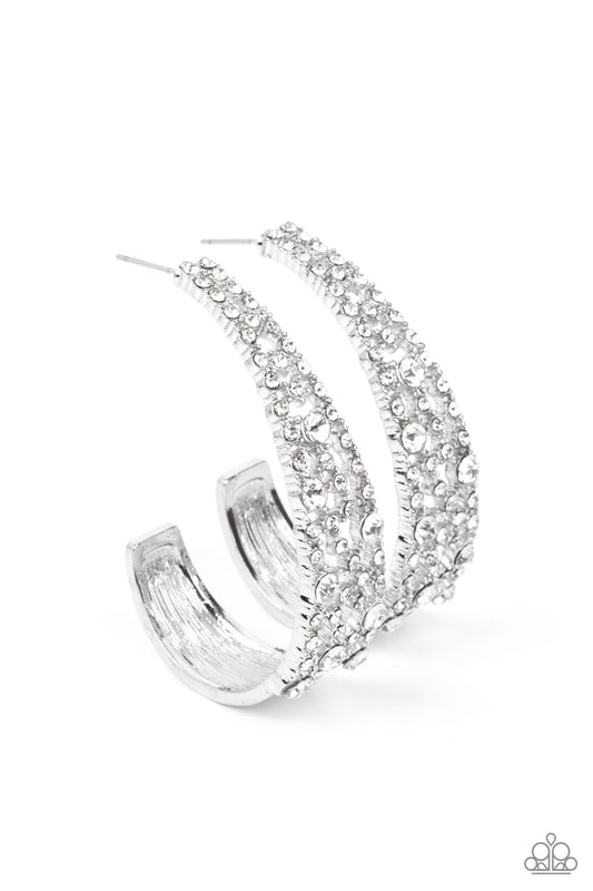 Paparazzi Earring ~ Cold as Ice - White