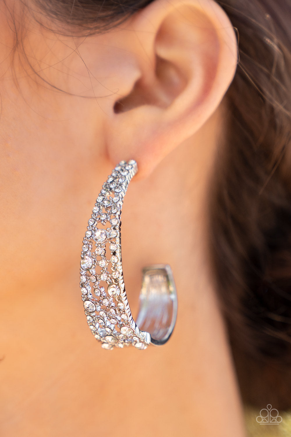 Paparazzi Earring ~ Cold as Ice - White