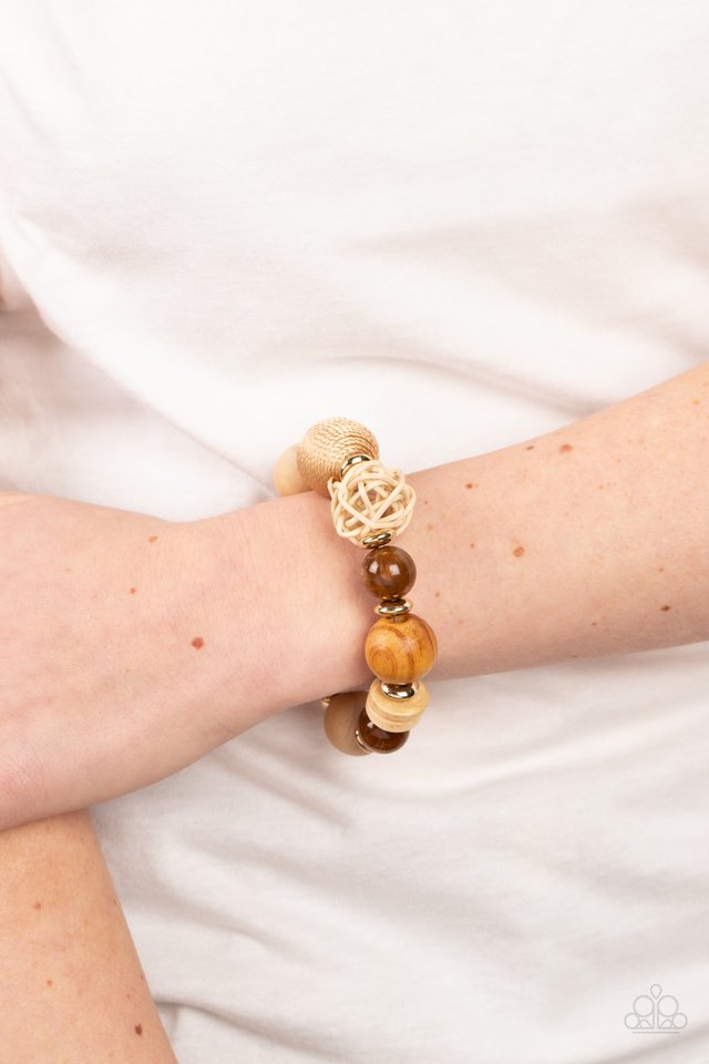 Happily Homespun - Brown - Paparazzi Bracelet Image