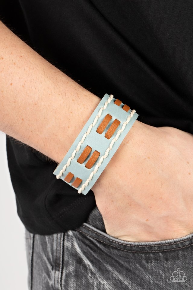 In the FRONTIER Running - Blue - Paparazzi Bracelet Image