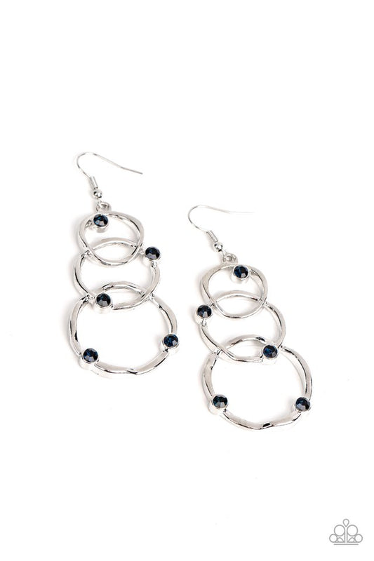 Revolving Radiance - Blue - Paparazzi Earring Image