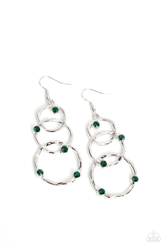 Revolving Radiance - Green - Paparazzi Earring Image