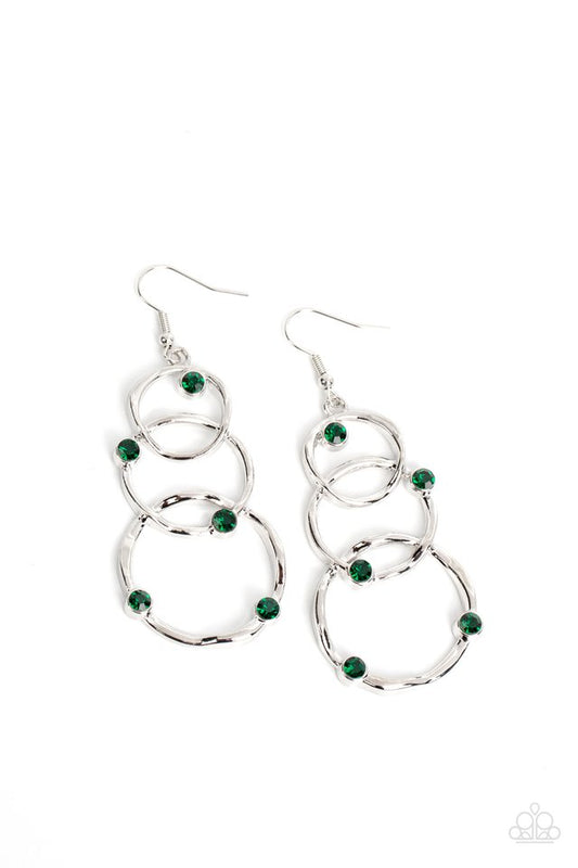 Revolving Radiance - Green - Paparazzi Earring Image