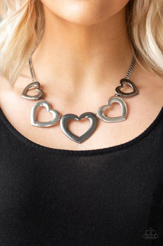 Paparazzi Necklace ~ Hearty Hearts - Multi