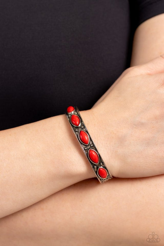 Out in the Boonies - Red - Paparazzi Bracelet Image