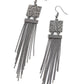 Dramatically Deco - Black - Paparazzi Earring Image