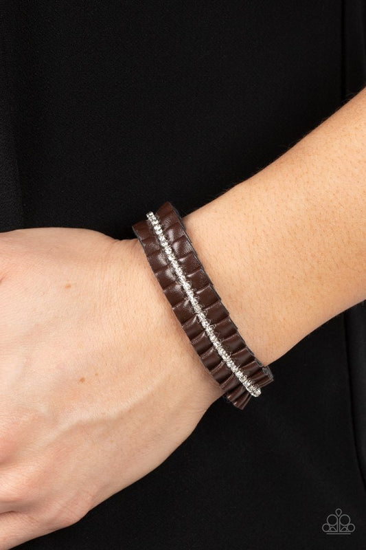 Pretty, Pretty PLEATS - Brown - Paparazzi Bracelet Image