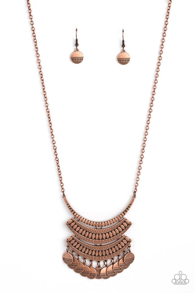 Under the EMPRESS-ion - Copper - Paparazzi Necklace Image