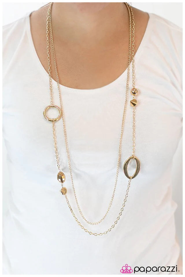 Collar Paparazzi ~ Usa tu imaginación - Oro