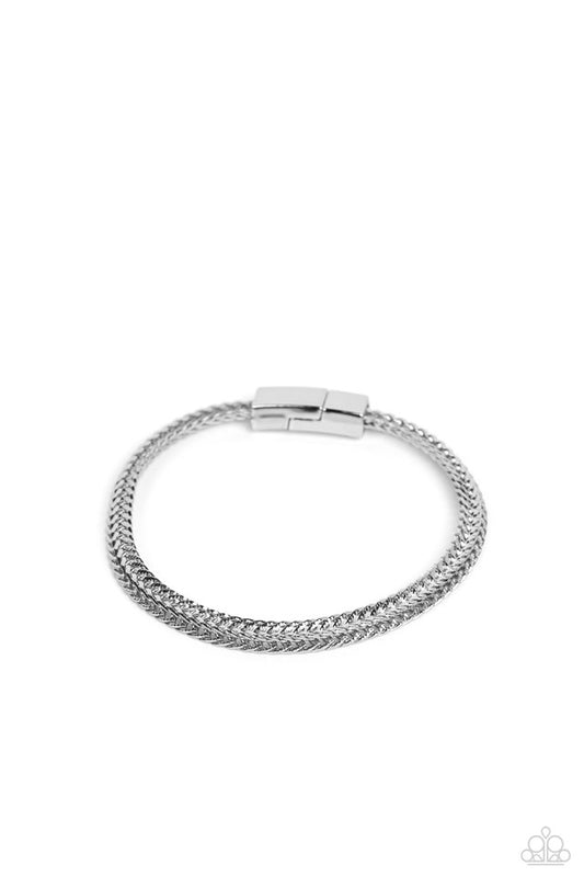Cable Train - Silver - Paparazzi Bracelet Image
