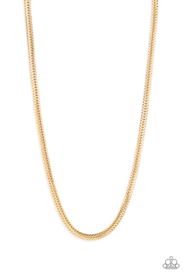 Downtown Defender - Gold - Paparazzi Necklace Image