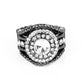 Understated Drama - Black - Paparazzi Ring Image